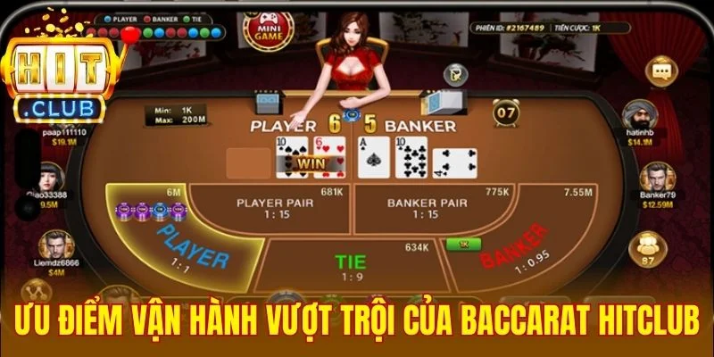 Ưu điểm vận hành vượt trội của Baccarat Hitclub